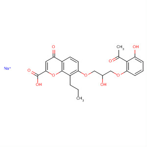 4H-1-Benzopyran-2-carboxylic acid,7-[3-(2-acetyl-3-hydroxyphenoxy)-2-hydroxypropoxy]-4-oxo-8-propyl-,monosodium salt