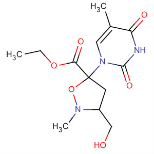 5-Isoxazolidinecarboxylic acid,5-(3,4-dihydro-5-methyl-2,4-dioxo-1(2H)-pyrimidinyl)-3-(hydroxymethyl)-2-methyl-, ethyl ester, (3R,5R)-