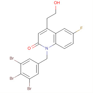 2(1H)-Quinolinone,6-fluoro-4-(2-hydroxyethyl)-1-[(3,4,5-tribromophenyl)methyl]-