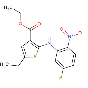 3-Thiophenecarboxylic acid, 5-ethyl-2-[(5-fluoro-2-nitrophenyl)amino]-,ethyl ester