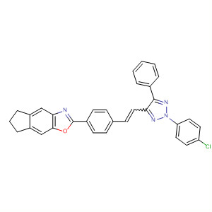 5H-Indeno[5,6-d]oxazole,2-[4-[2-[2-(4-chlorophenyl)-5-phenyl-2H-1,2,3-triazol-4-yl]ethenyl]phenyl]-6,7-dihydro-