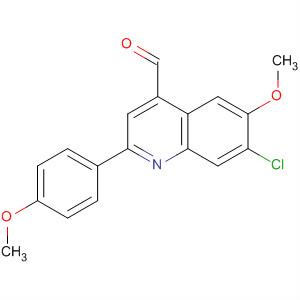 4-Quinolinecarboxaldehyde, 7-chloro-6-methoxy-2-(4-methoxyphenyl)-