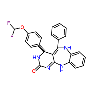 4-[4-(difluoromethoxy)phenyl]-5-phenyl-3,4,6,11-tetrahydro-2H-pyrimido[4,5-b][1,5]benzodiazepin-2-one