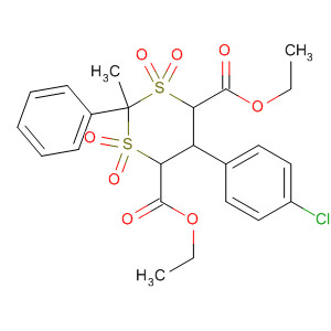 1,3-Dithiane-4,6-dicarboxylic acid,5-(4-chlorophenyl)-2-methyl-2-phenyl-, diethyl ester, 1,1,3,3-tetraoxide