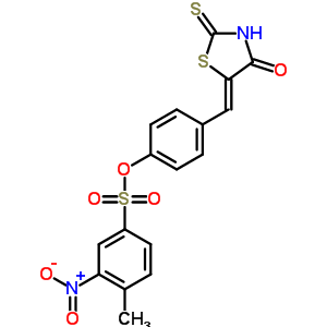 4-[(Z)-(4-oxo-2-thioxo-1,3-thiazolidin-5-ylidene)methyl]phenyl 4-methyl-3-nitrobenzenesulfonate