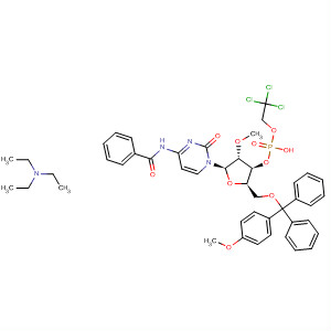3'-Cytidylic acid,N-benzoyl-5'-O-[(4-methoxyphenyl)diphenylmethyl]-2'-O-methyl-,mono(2,2,2-trichloroethyl) ester, compd. with N,N-diethylethanamine(1:1)