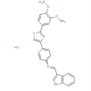 Benzenamine,4-[2-(3,4-dimethoxyphenyl)-4-thiazolyl]-N-(1H-indol-3-ylmethylene)-,monohydrochloride