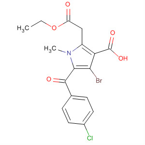 1H-Pyrrole-2-acetic acid,4-bromo-3-carboxy-5-(4-chlorobenzoyl)-1-methyl-, a-ethyl ester