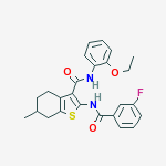 N-(2-ethoxyphenyl)-2-{[(3-fluorophenyl)carbonyl]amino}-6-methyl-4,5,6,7-tetrahydro-1-benzothiophene-3-carboxamide