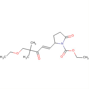 1-Pyrrolidinecarboxylic acid,2-(5-ethoxy-4,4-dimethyl-3-oxo-1-pentenyl)-5-oxo-, ethyl ester, (E)-