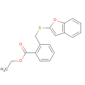 Benzoic acid, 2-[(2-benzofuranylthio)methyl]-, ethyl ester