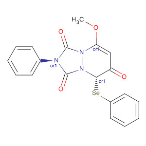 1H-[1,2,4]Triazolo[1,2-a]pyridazine-1,3,6(2H,5H)-trione,dihydro-8-methoxy-2-phenyl-5-(phenylseleno)-, trans-