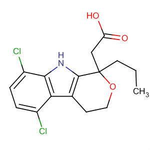 Pyrano[3,4-b]indole-1-acetic acid,5,8-dichloro-1,3,4,9-tetrahydro-1-propyl-