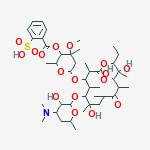 2-[({6-[(6-{[4-(dimethylamino)-3-hydroxy-6-methyltetrahydro-2H-pyran-2-yl]oxy}-14-ethyl-7,12,13-trihydroxy-3,5,7,9,11,13-hexamethyl-2,10-dioxooxacyclotetradecan-4-yl)oxy]-4-methoxy-2,4-dimethyltetrahydro-2H-pyran-3-yl}oxy)carbonyl]benzenesulfonic acid (no