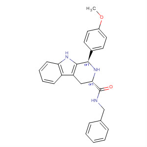 1H-Pyrido[3,4-b]indole-3-carboxamide,2,3,4,9-tetrahydro-1-(4-methoxyphenyl)-N-(phenylmethyl)-, (1R,3S)-rel-