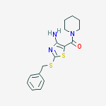 (4-amino-2-benzylsulfanyl-1,3-thiazol-5-yl)-(1-piperidyl)methanone