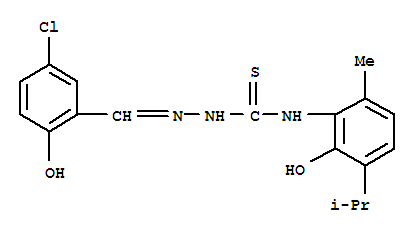 2-[(Z)-(3-chloro-6-oxocyclohexa-2,4-dien-1-ylidene)methyl]-N-[2-hydroxy-6-methyl-3-(1-methylethyl)phenyl]hydrazinecarbothioamide