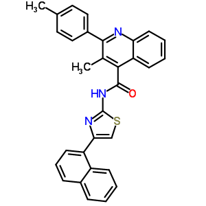 3-methyl-2-(4-methylphenyl)-N-(4-naphthalen-1-yl-1,3-thiazol-2-yl)quinoline-4-carboxamide