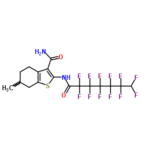 2-[(2,2,3,3,4,4,5,5,6,6,7,7-dodecafluoroheptanoyl)amino]-6-methyl-4,5,6,7-tetrahydro-1-benzothiophene-3-carboxamide