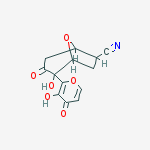 2-hydroxy-2-(3-hydroxy-4-oxo-pyran-2-yl)-3-oxo-8-oxabicyclo[3.2.1]octane-6-carbonitrile