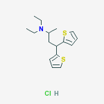 N,N-diethyl-4,4-di(thiophen-2-yl)butan-2-amine hydrochloride (1:1)