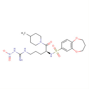 Piperidine,1-[2-[[(3,4-dihydro-2H-1,5-benzodioxepin-7-yl)sulfonyl]amino]-5-[[imino(nitroamino)methyl]amino]-1-oxopentyl]-4-methyl-, (S)-