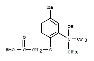 ethyl {[2-(1,1,1,3,3,3-hexafluoro-2-hydroxypropan-2-yl)-4-methylphenyl]sulfanyl}acetate