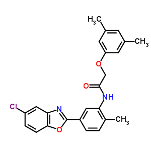 N-[5-(5-chloro-1,3-benzoxazol-2-yl)-2-methylphenyl]-2-(3,5-dimethylphenoxy)acetamide