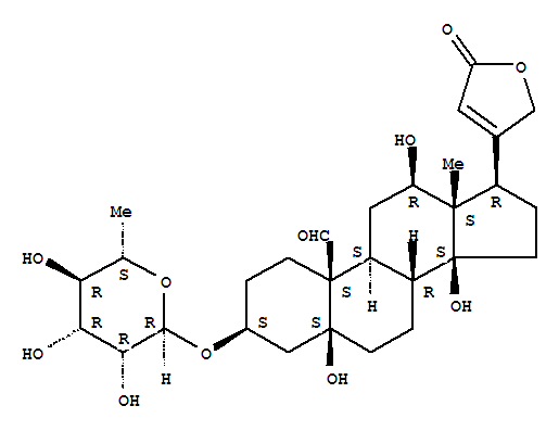 3β-[(6-Deoxy-α-L-mannopyranosyl)oxy]-5,12β,14-trihydroxy-19-oxo-5β-card-20(22)-enolide