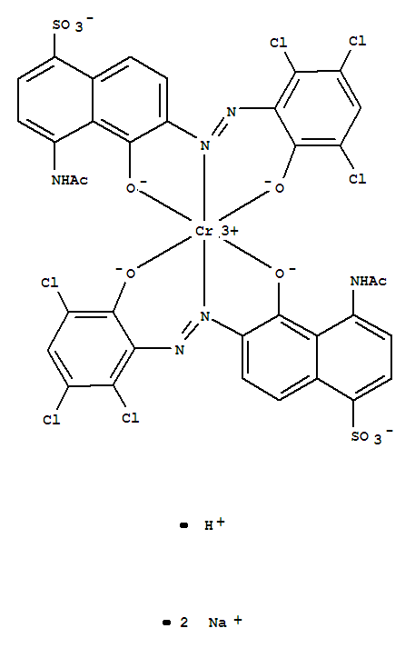 Chromate(3-),bis[4-(acetylamino)-5-(hydroxy-kO)-6-[2-[2,3,5-trichloro-6-(hydroxy-kO)phenyl]diazenyl-kN1]-1-naphthalenesulfonato(3-)]-, sodium hydrogen (1:2:1)