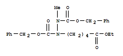 dibenzyl 1-(5-ethoxy-5-oxopentyl)-2-methylhydrazine-1,2-dicarboxylate