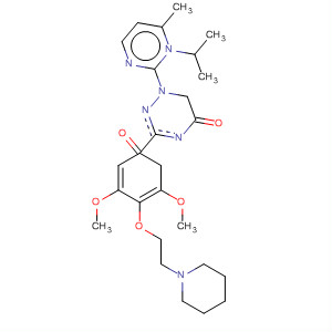 Pyrimido[5,4-e]-1,2,4-triazine-5,7(1H,6H)-dione,3-[3,5-dimethoxy-4-[2-(1-piperidinyl)ethoxy]phenyl]-6-methyl-1-(1-methylethyl)-