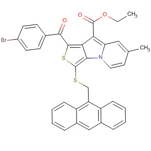 Thieno[3,4-b]indolizine-9-carboxylic acid,3-[(9-anthracenylmethyl)thio]-1-(4-bromobenzoyl)-7-methyl-, ethyl ester