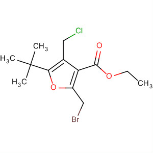 3-Furancarboxylic acid,2-(bromomethyl)-4-(chloromethyl)-5-(1,1-dimethylethyl)-, ethyl ester