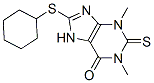 8-(Cyclohexylthio)-1,3-dimethyl-2-thioxo-2,3-dihydro-7H-purin-6(1H)-one