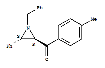 Methanone,(4-methylphenyl)[(2R,3S)-3-phenyl-1-(phenylmethyl)-2-aziridinyl]-, rel-