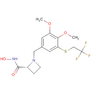 2-Azetidinecarboxamide,1-[[3,4-dimethoxy-5-[(2,2,2-trifluoroethyl)thio]phenyl]methyl]-N-hydroxy-,(2R)-