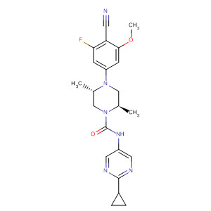1-Piperazinecarboxamide,4-(4-cyano-3-fluoro-5-methoxyphenyl)-N-(2-cyclopropyl-5-pyrimidinyl)-2,5-dimethyl-, (2R,5S)-
