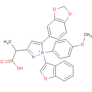 1H-Pyrazole-3-propanoic acid,5-(1,3-benzodioxol-5-yl)-a-3-benzofuranyl-1-(4-methoxyphenyl)-