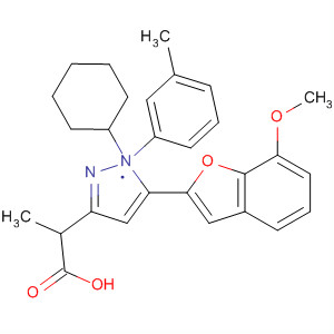 1H-Pyrazole-3-propanoic acid,1-cyclohexyl-5-(7-methoxy-2-benzofuranyl)-a-(3-methylphenyl)-