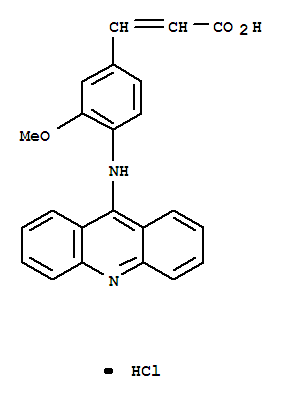 (2E)-3-[4-(acridin-9-ylamino)-3-methoxyphenyl]prop-2-enoic acid hydrochloride