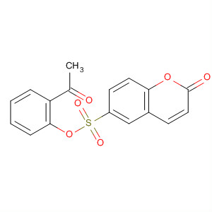 2H-1-Benzopyran-6-sulfonic acid, 2-oxo-, 2-acetylphenyl ester