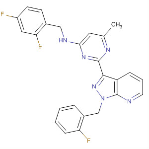 4-Pyrimidinamine,N-[(2,4-difluorophenyl)methyl]-2-[1-[(2-fluorophenyl)methyl]-1H-pyrazolo[3,4-b]pyridin-3-yl]-6-methyl-