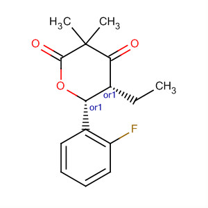 2H-Pyran-2,4(3H)-dione,5-ethyl-6-(2-fluorophenyl)dihydro-3,3-dimethyl-, (5R,6R)-rel-