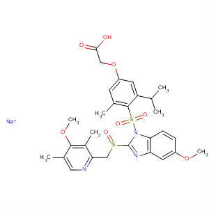Acetic acid,[4-[[5-methoxy-2-[[(4-methoxy-3,5-dimethyl-2-pyridinyl)methyl]sulfinyl]-1H-benzimidazol-1-yl]sulfonyl]-3-methyl-5-(1-methylethyl)phenoxy]-,sodium salt