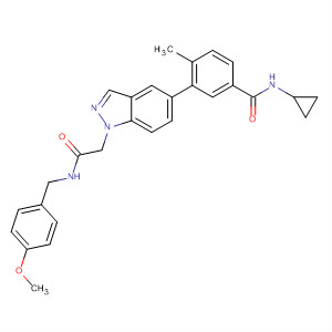 1H-Indazole-1-acetamide,5-[5-[(cyclopropylamino)carbonyl]-2-methylphenyl]-N-[(4-methoxyphenyl)methyl]-