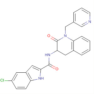 1H-Indole-2-carboxamide,5-chloro-N-[1,2,3,4-tetrahydro-2-oxo-1-(3-pyridinylmethyl)-3-quinolinyl]-