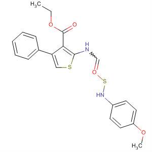 3-Thiophenecarboxylic acid,2-[[[(4-methoxyphenyl)amino]thioxomethyl]amino]-4-phenyl-, ethyl ester