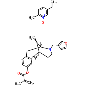 (2R,6R,11R)-3-(furan-3-ylmethyl)-6,11-dimethyl-1,2,3,4,5,6-hexahydro-2,6-methano-3-benzazocin-8-yl 2-methylprop-2-enoate - 5-ethenyl-2-methylpyridine 1-oxide (1:1)