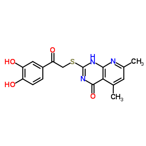 2-{[2-(3,4-dihydroxyphenyl)-2-oxoethyl]sulfanyl}-5,7-dimethylpyrido[2,3-d]pyrimidin-4(1H)-one